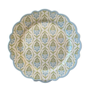 Lillian August French Farmhouse Floral Melamine Salad Plates 9in Set of 4 New
